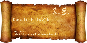 Kocsis Ellák névjegykártya